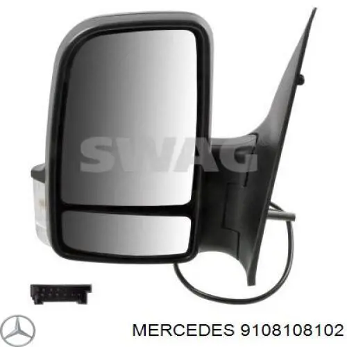 Espelho de retrovisão esquerdo Mercedes 9108108102 preço, a partir de 234,16 USD