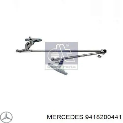 Trapézio de limpador pára-brisas 9418200441 Mercedes