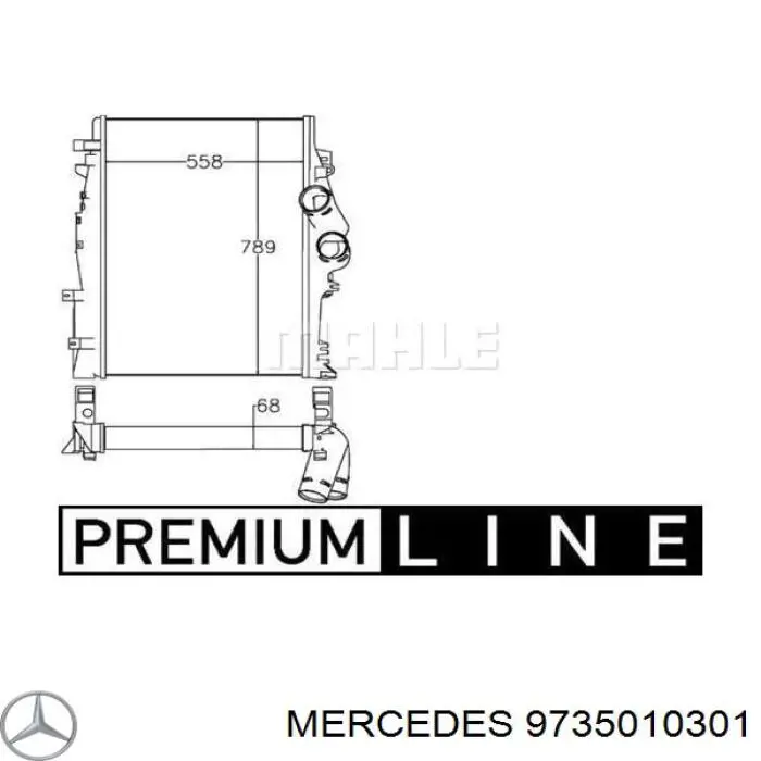 Radiador de intercooler 9735010301 Mercedes