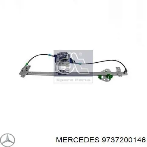 9737200146 Mercedes Mecanismo de acionamento de vidro da porta dianteira esquerda