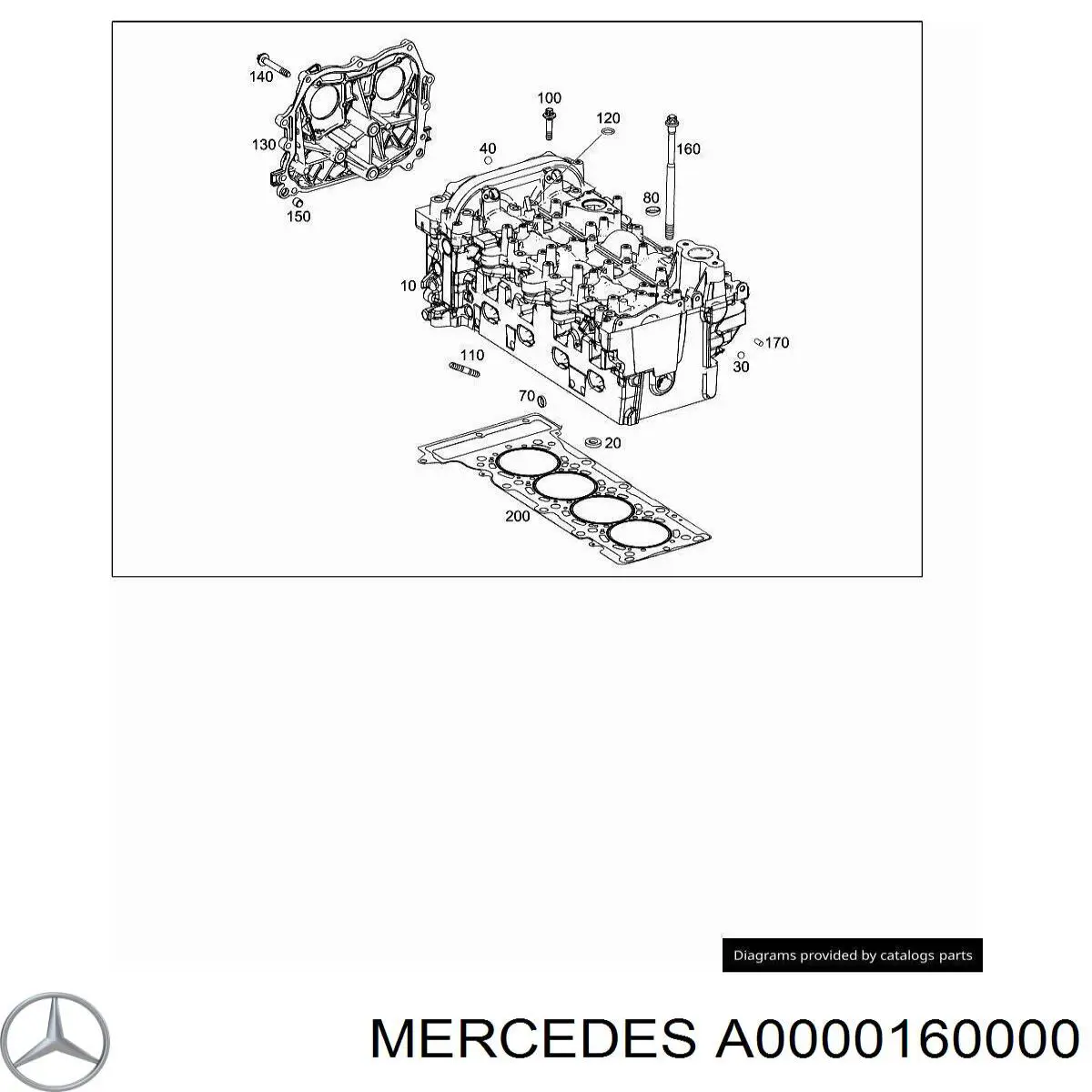 A0000160000 Mercedes Parafuso de cabeça de motor (CBC)