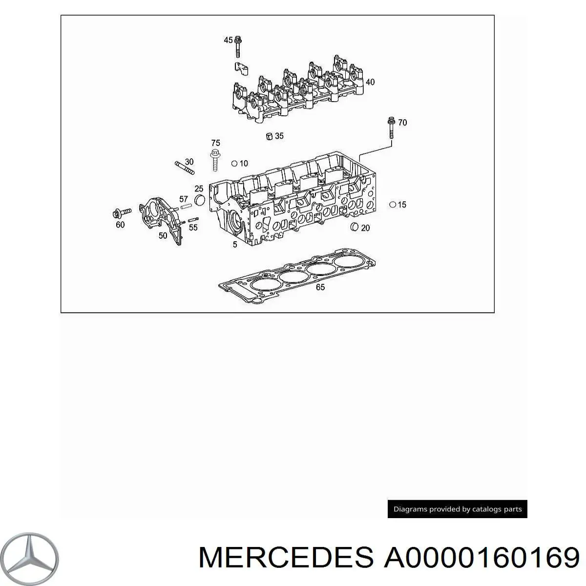 A0000160169 Mercedes Parafuso de cabeça de motor (CBC)