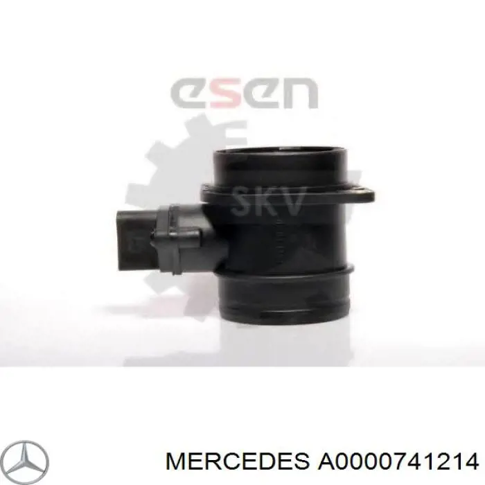 A0000741214 Mercedes Sensor de fluxo (consumo) de ar, medidor de consumo M.A.F. - (Mass Airflow)