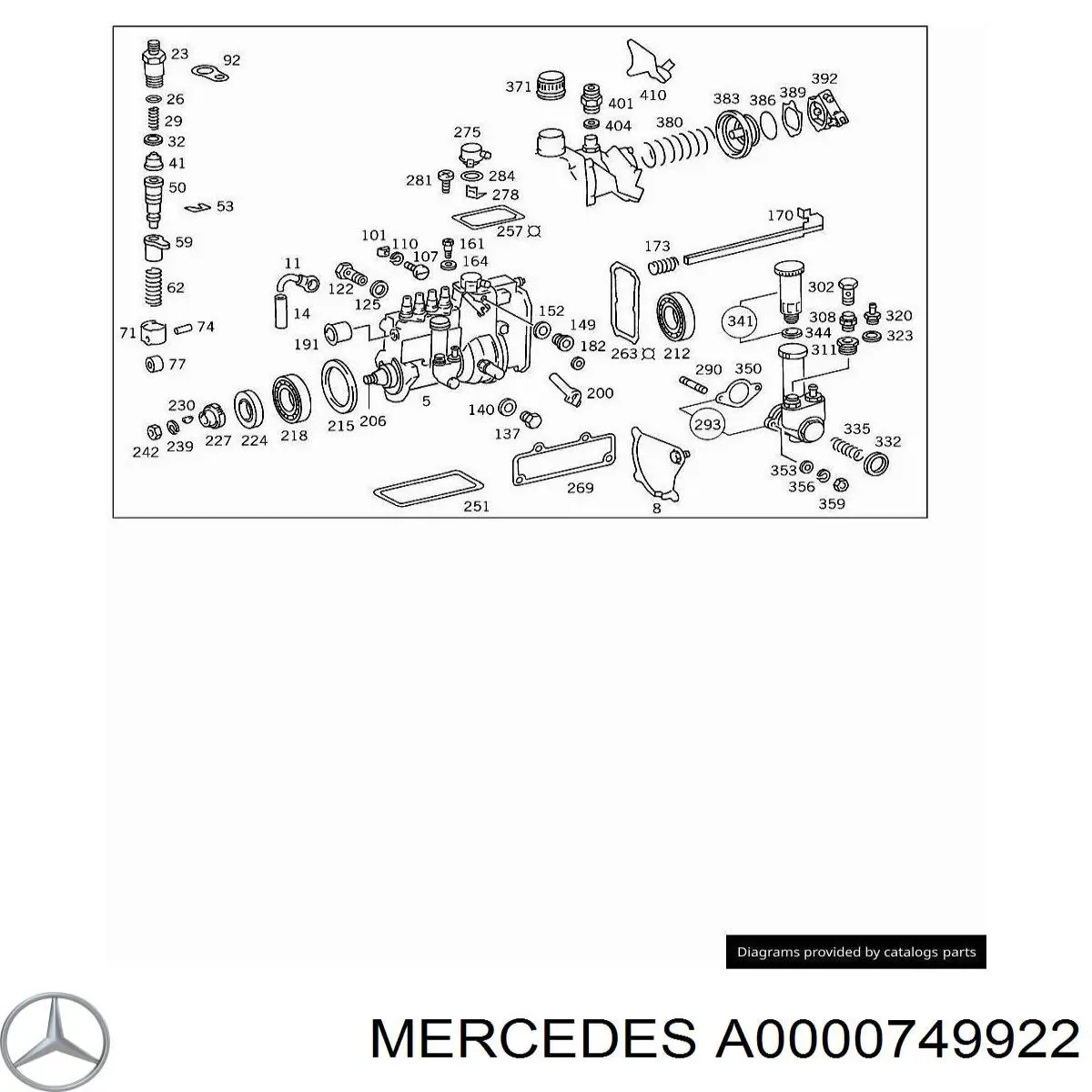 A0000749922 Mercedes Par de imersão da Bomba de Combustível de Pressão Alta