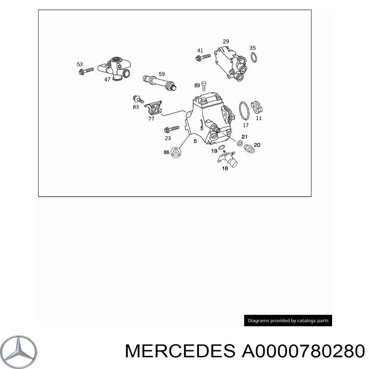 A0000780280 Mercedes Vedante da bomba de combustível da Bomba de Combustível de Pressão Alta