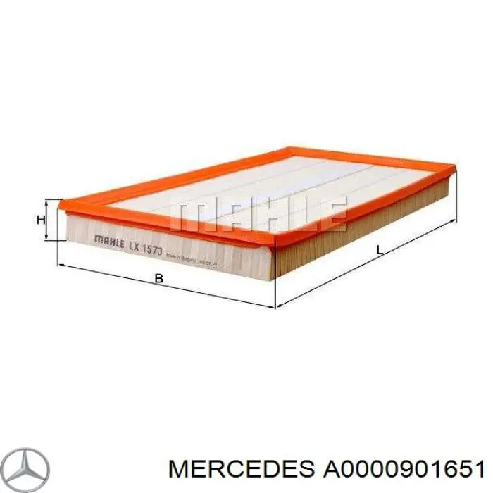 Filtro de ar Mercedes A0000901651 preço, a partir de 12,56 USD