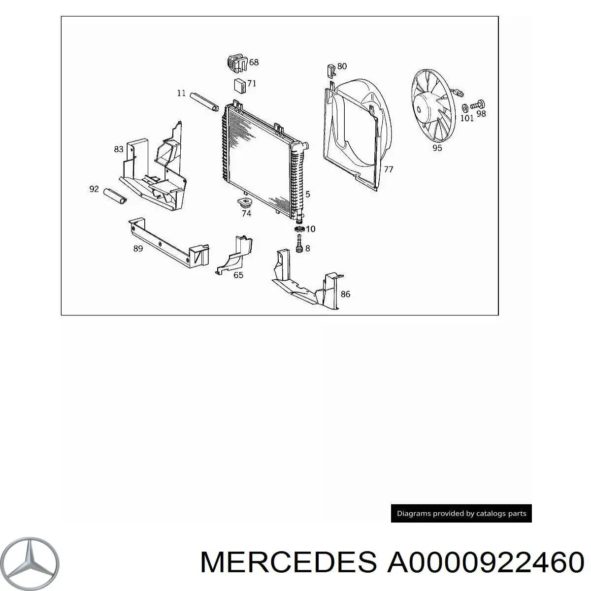  Mercedes A0000922460 preço, a partir de  USD