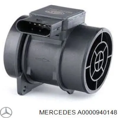 Sensor de fluxo (consumo) de ar, medidor de consumo M.A.F. - (Mass Airflow) Mercedes A0000940148 preço, a partir de 93,47 USD