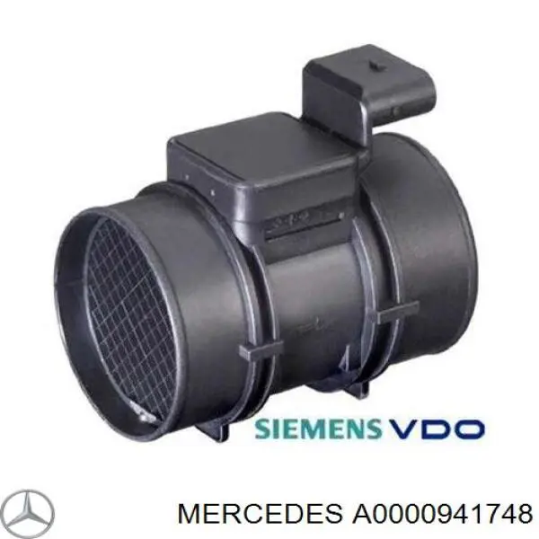 A0000941748 Mercedes Sensor de fluxo (consumo) de ar, medidor de consumo M.A.F. - (Mass Airflow)