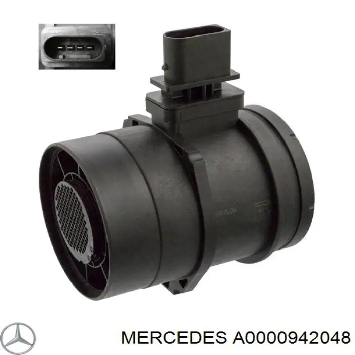 Sensor de fluxo (consumo) de ar, medidor de consumo M.A.F. - (Mass Airflow) Mercedes A0000942048 preço, a partir de 103,86 USD