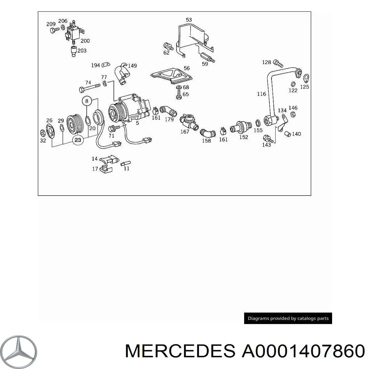 Compre A0001407860 Mercedes Válvula de fornecimento de ar secundário