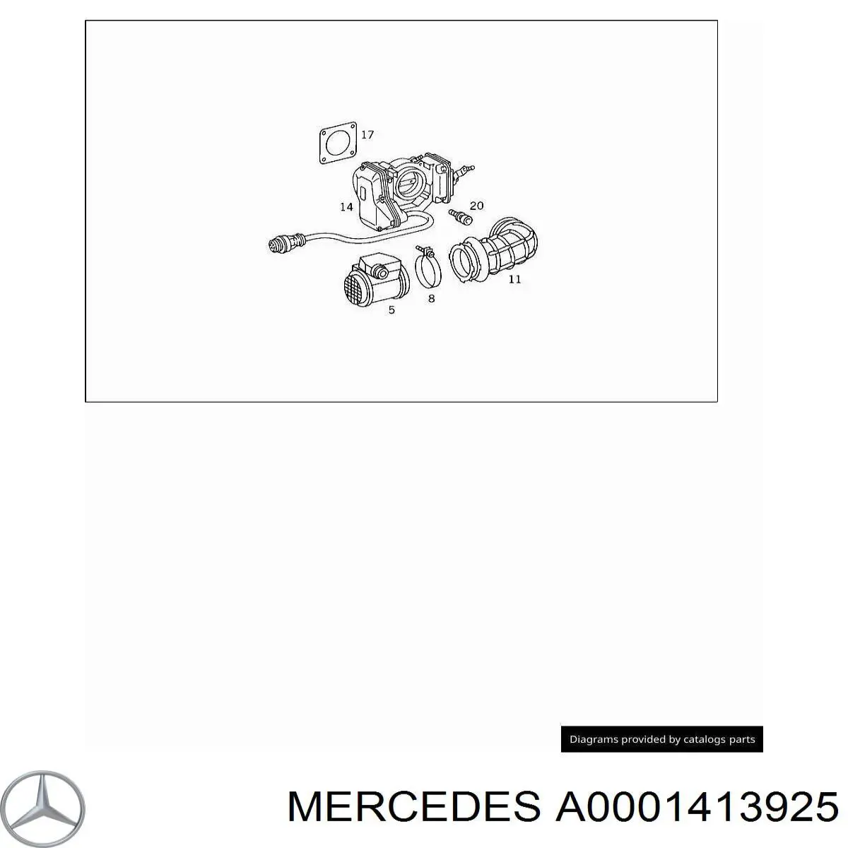 Válvula de borboleta montada para Mercedes S  W140