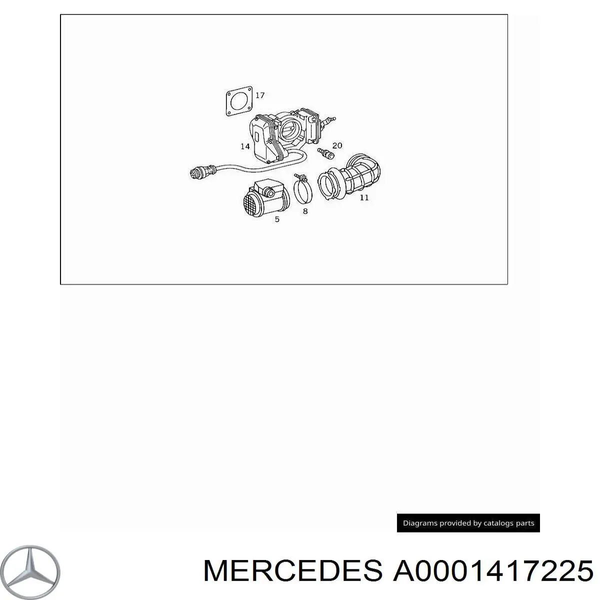 A0001417225 Mercedes Válvula de borboleta montada