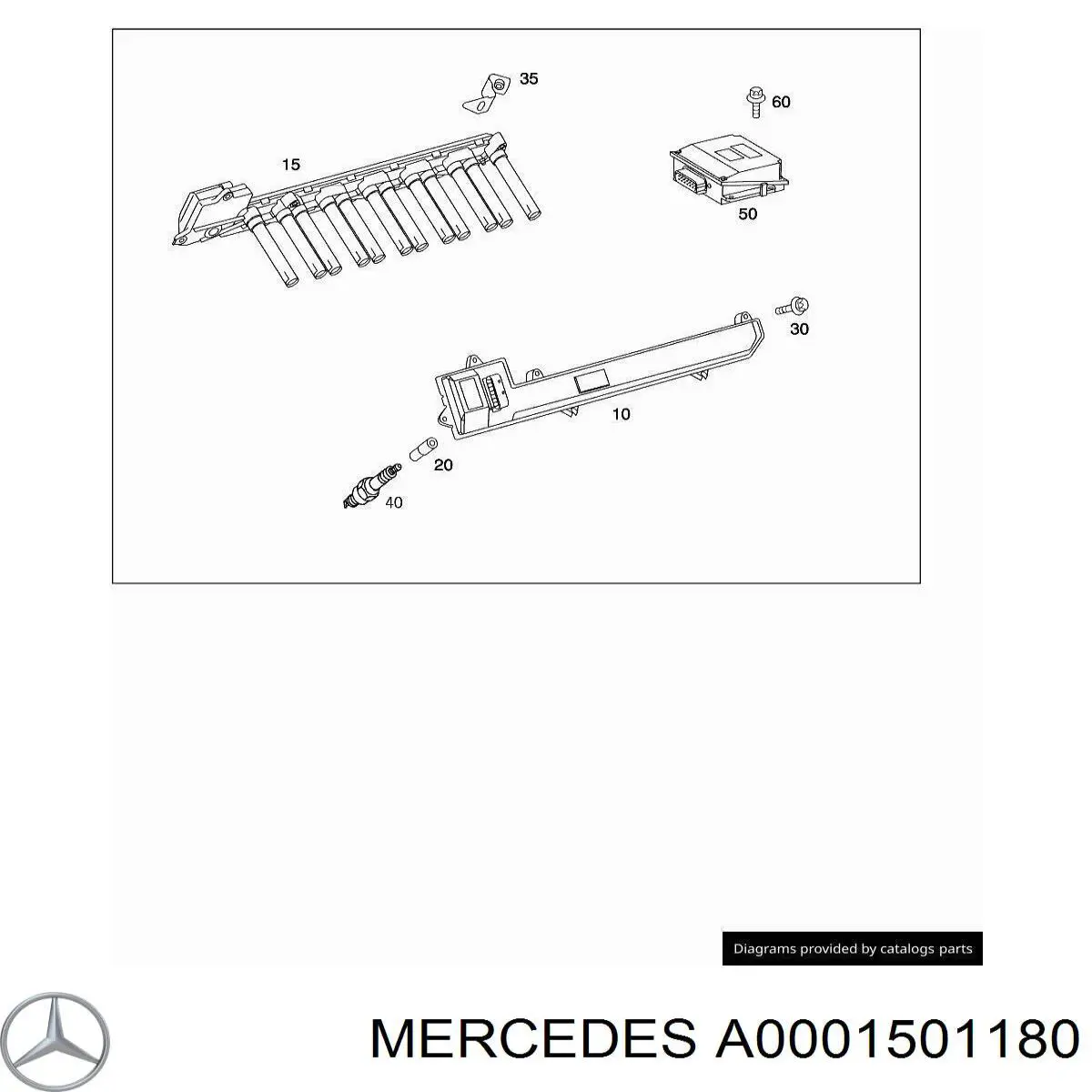 Bobina de ignição Mercedes A0001501180 preço, a partir de 625,87 USD