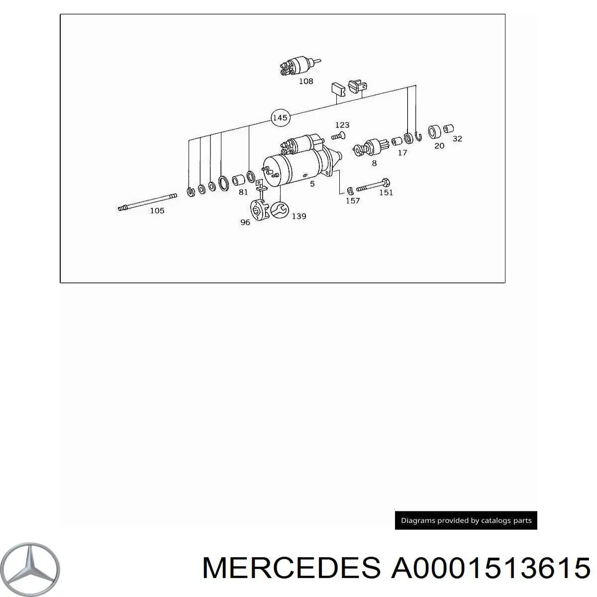Compre A0001513615 Mercedes Kit de reparação do motor de arranco
