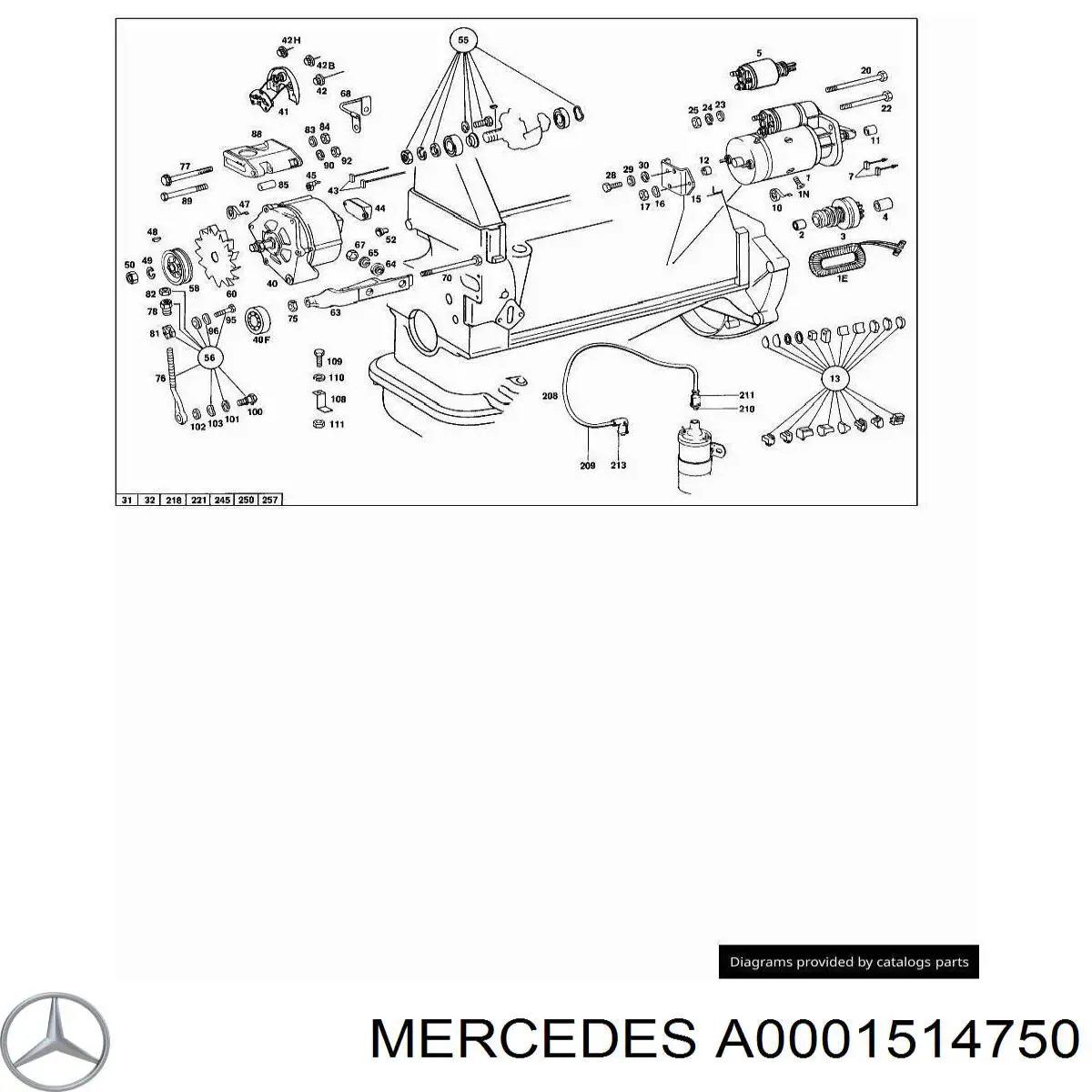 Bucha do motor de arranco Mercedes A0001514750 preço, a partir de 1,04 USD