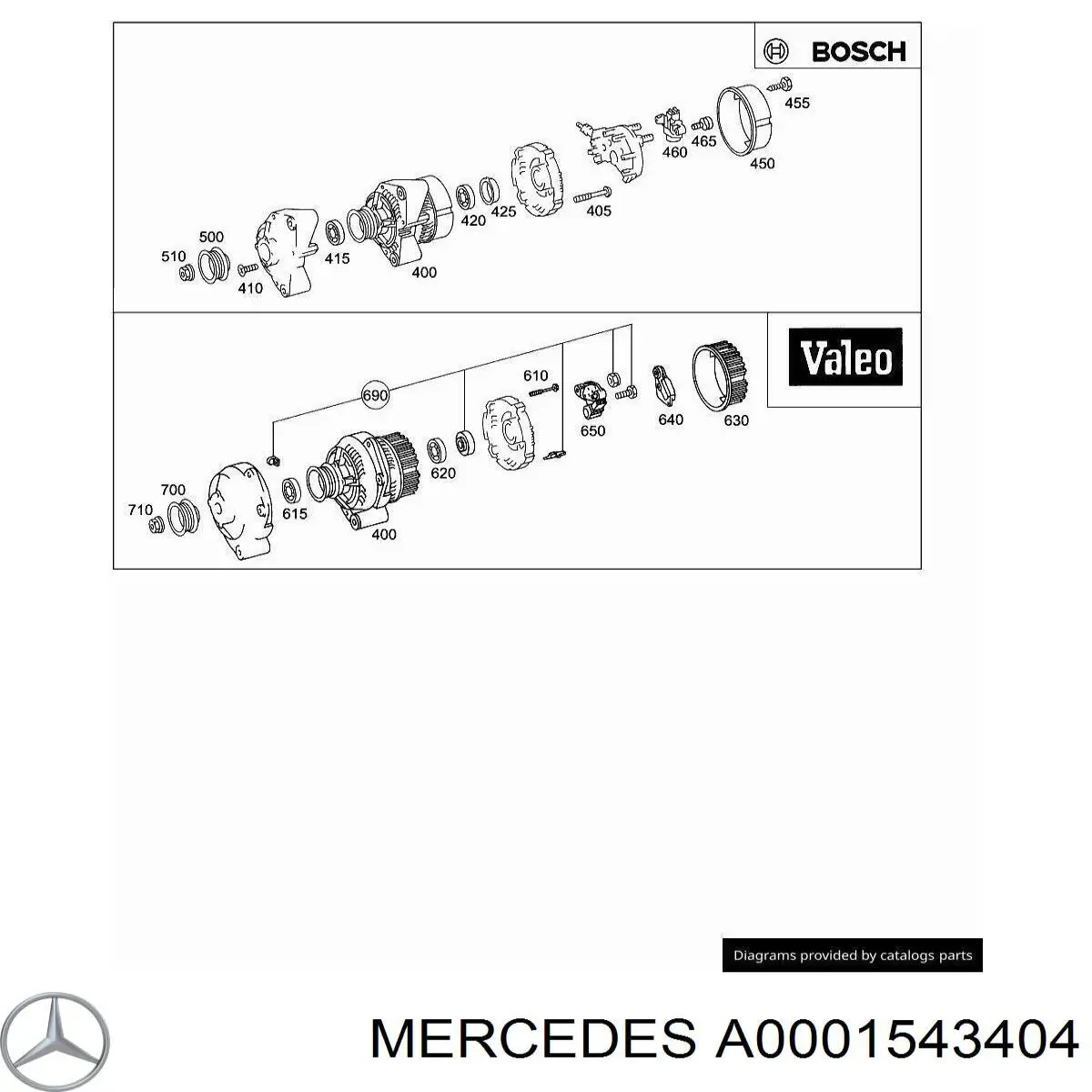Tampa traseira do gerador Mercedes A0001542704 preço, a partir de 6,07 USD