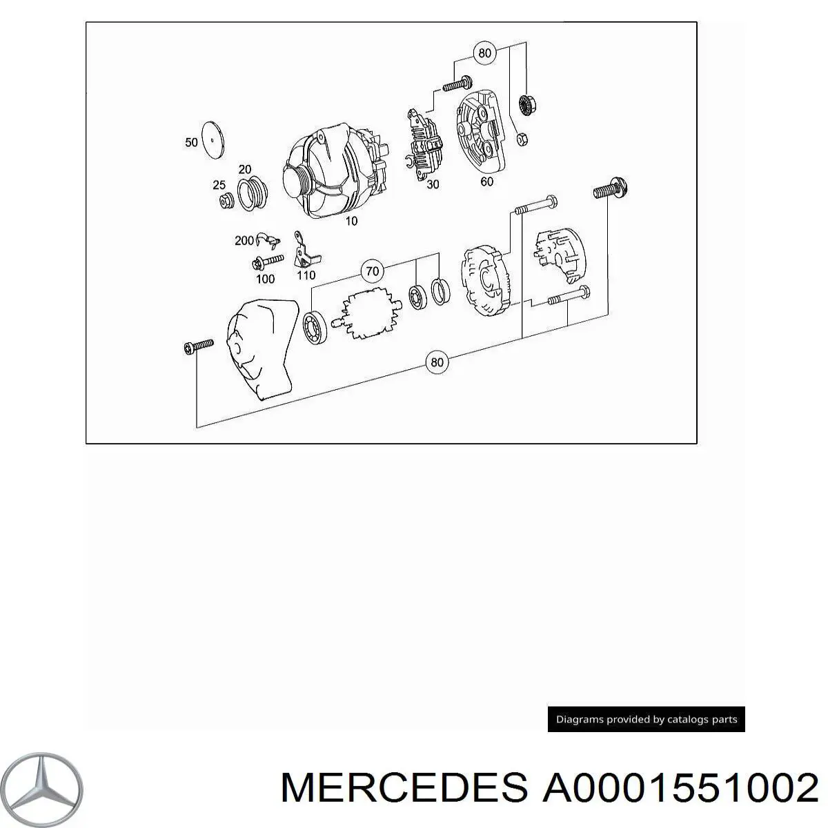 Compre A0009986521 Mercedes Tampa da polia do alternador