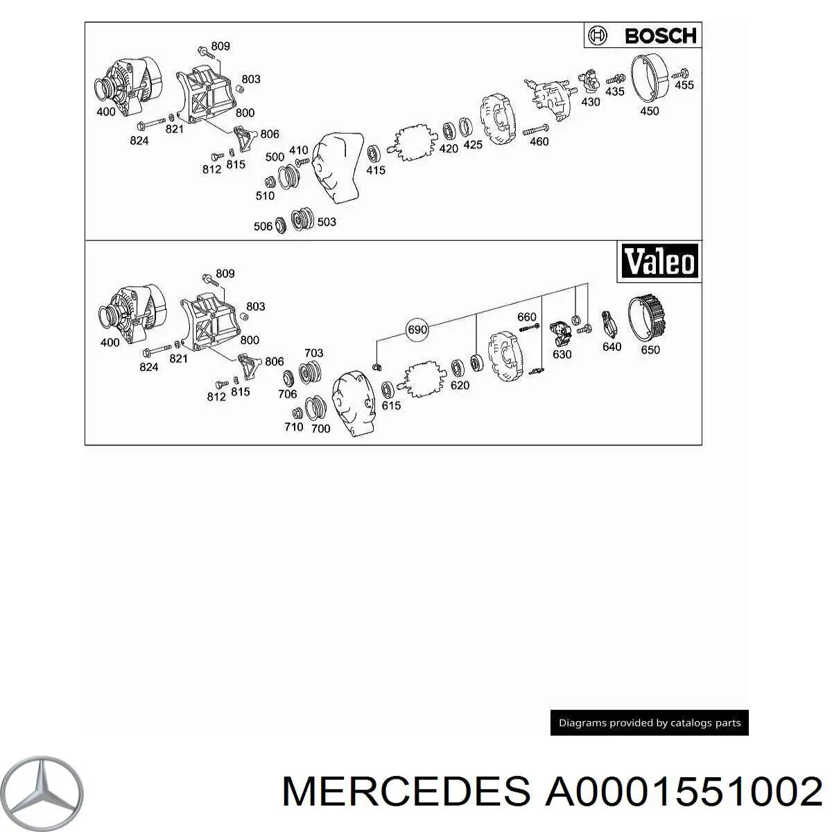 Tampa da polia do alternador Mercedes A0001551002 preço, a partir de 1,25 USD