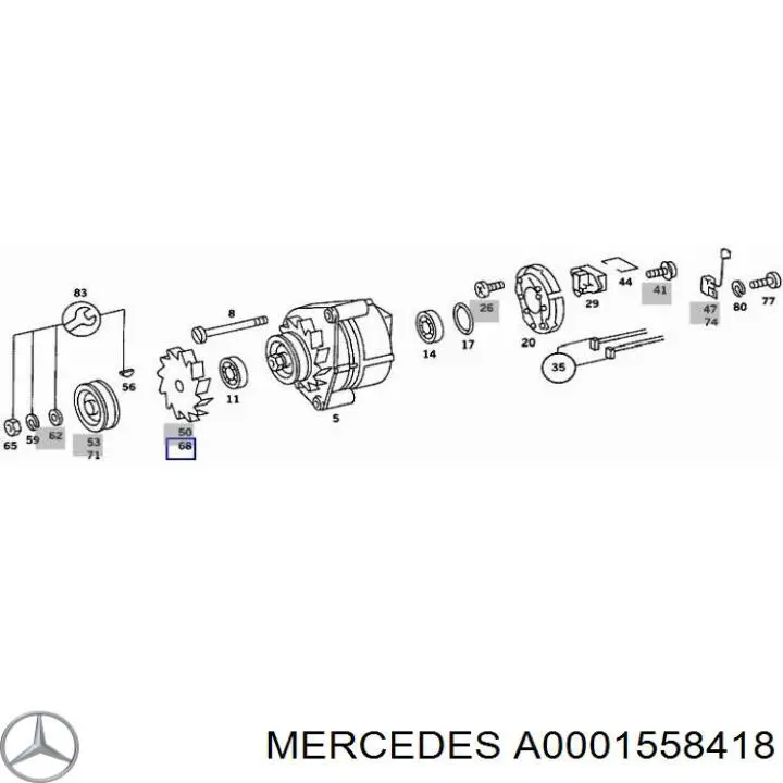 Polia do gerador Mercedes A0001558418 preço, a partir de 4,25 USD