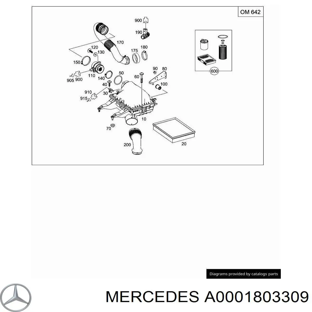 Kit de filtros para um motor Mercedes A0001803309 preço, a partir de 16,37 USD