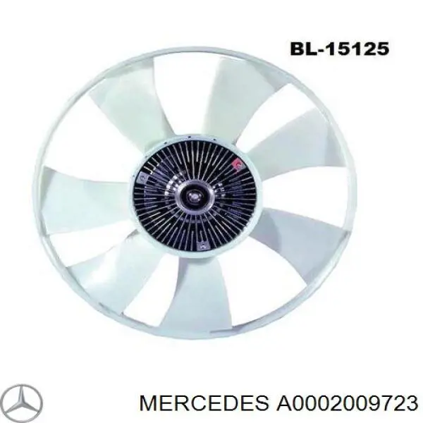 A0002009723 Mercedes Acoplamento viscoso de ventilador de esfriamento