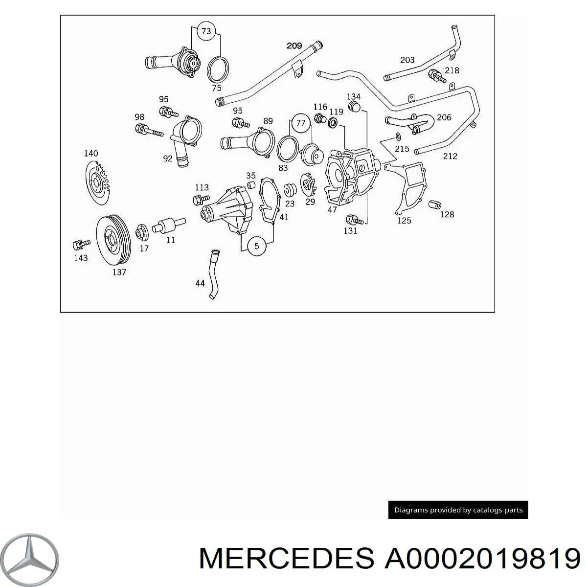 Compre A0002019819 Mercedes Vedante de bomba de água
