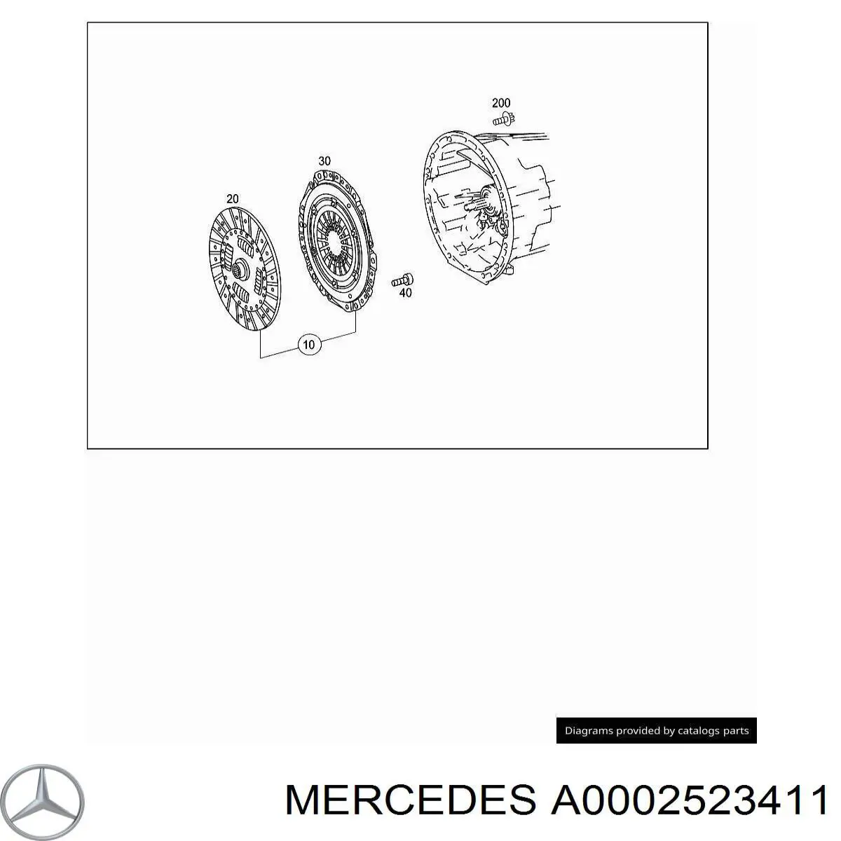 Cesta de embraiagem Mercedes A0002523411 preço, a partir de 96,22 USD