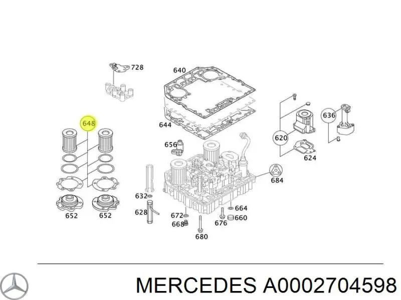 Filtro da Caixa Automática de Mudança Mercedes A0002703598 preço, a partir de 116,85 USD
