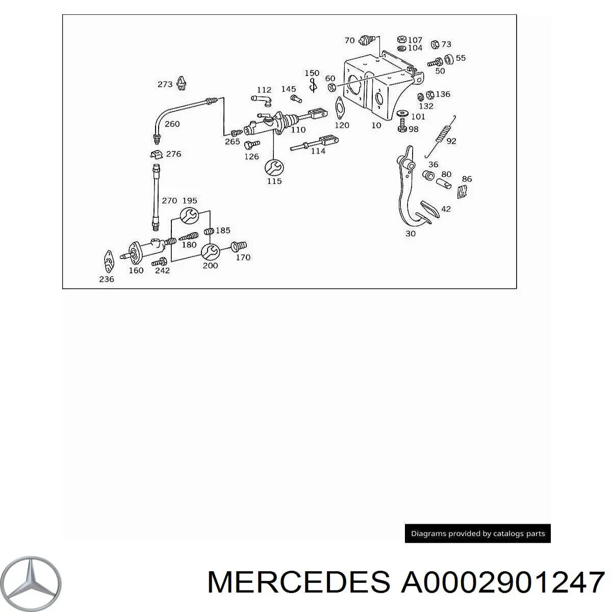 A0002901247 Mercedes Cilindro mestre de embraiagem