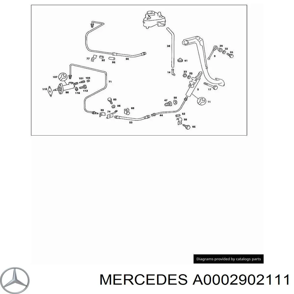 A0002902111 Mercedes Cilindro de trabalho de embraiagem