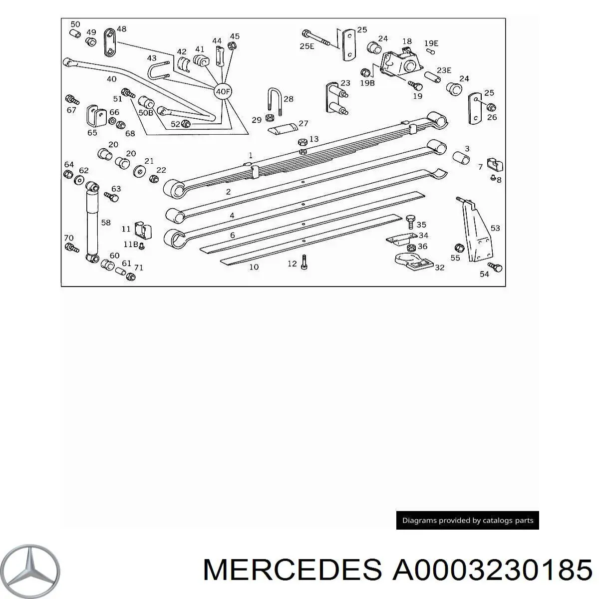 Compre 3231585 Mercedes Bloco silencioso de amortecedor traseiro