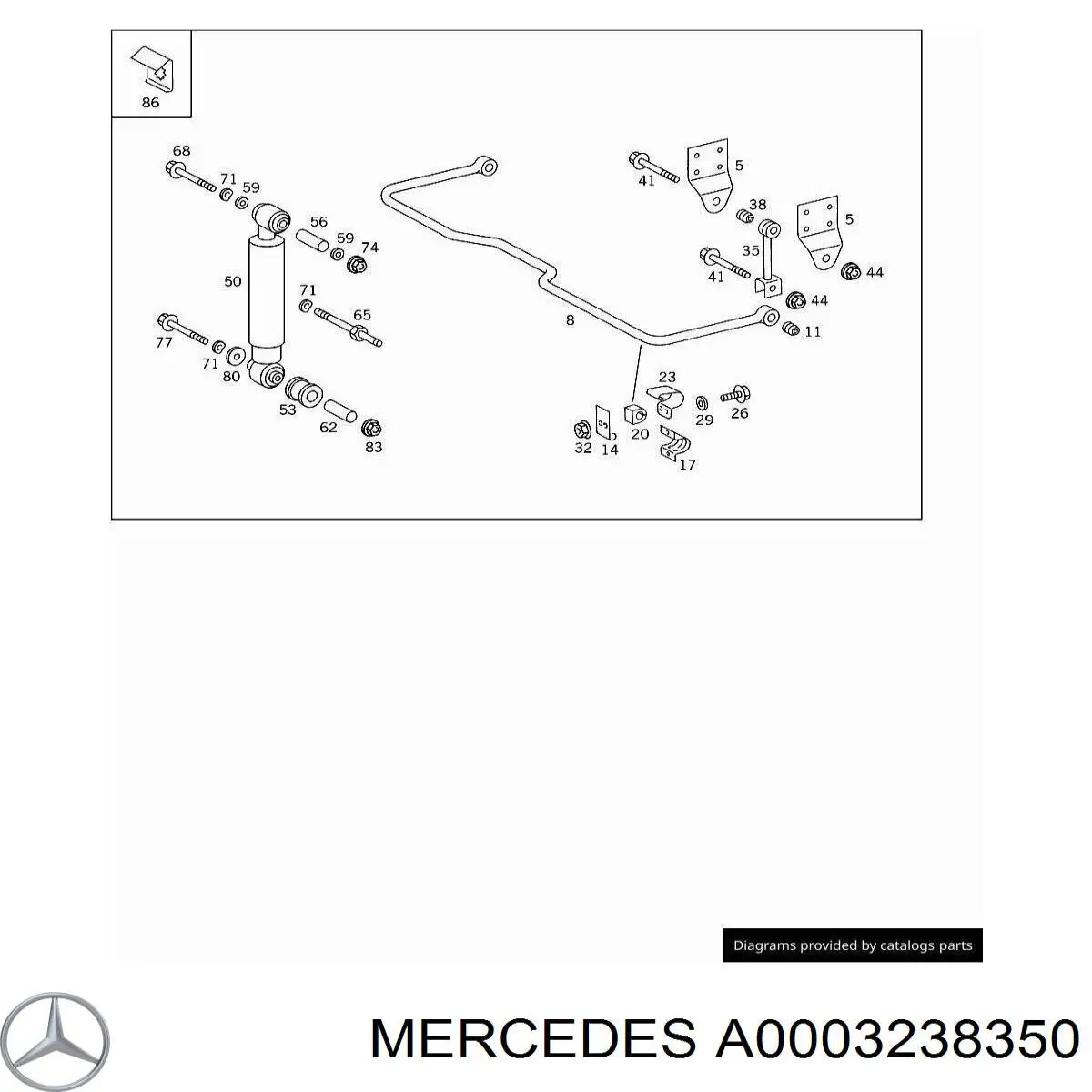 Bucha de bloco silencioso de amortecedor traseiro Mercedes A0003238350 preço, a partir de 18,07 USD