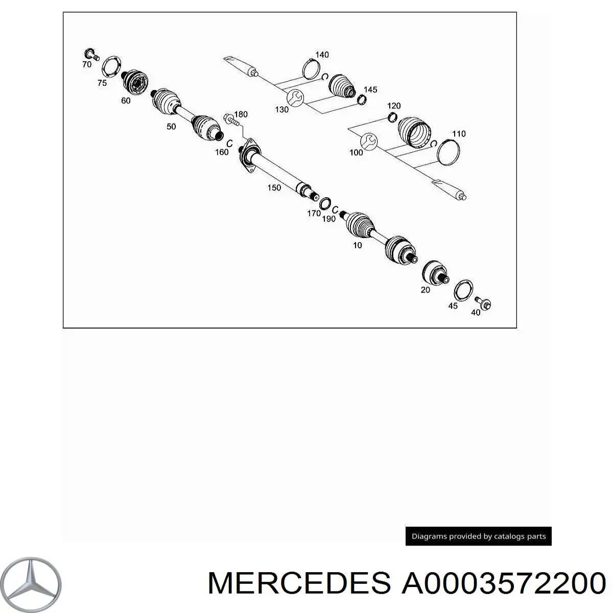 A2463303400 Mercedes Bota de proteção externa de junta homocinética do semieixo dianteiro