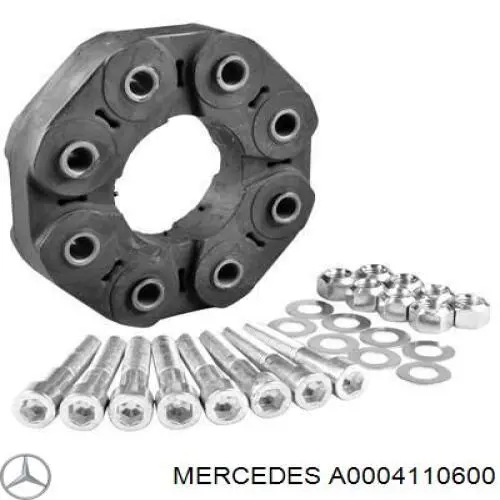 A0004110600 Mercedes Acoplamento elástico dianteiro/traseiro do veio de transmissão
