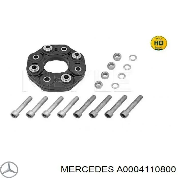 A0004110800 Mercedes Acoplamento elástico traseiro do veio de transmissão