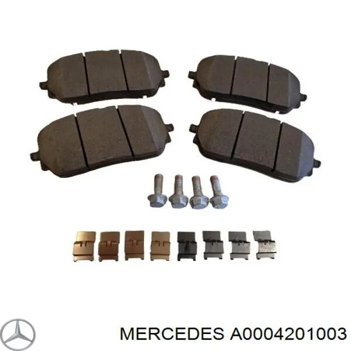Compre A0004201003 Mercedes Sapatas do freio dianteiras de disco