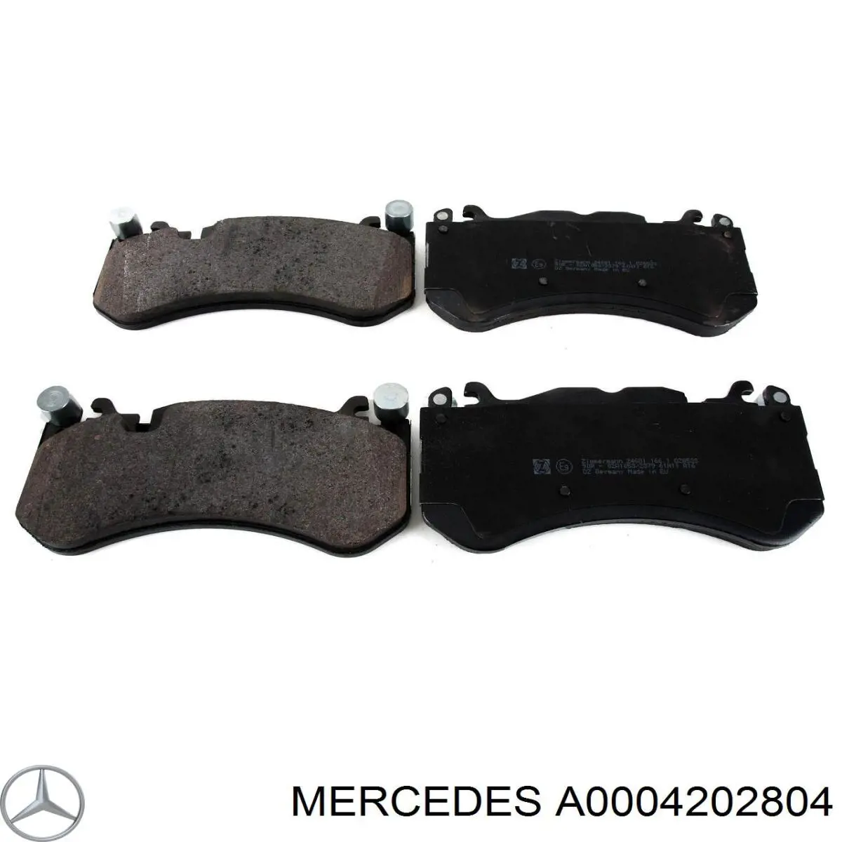 A0004202804 Mercedes Sapatas do freio dianteiras de disco