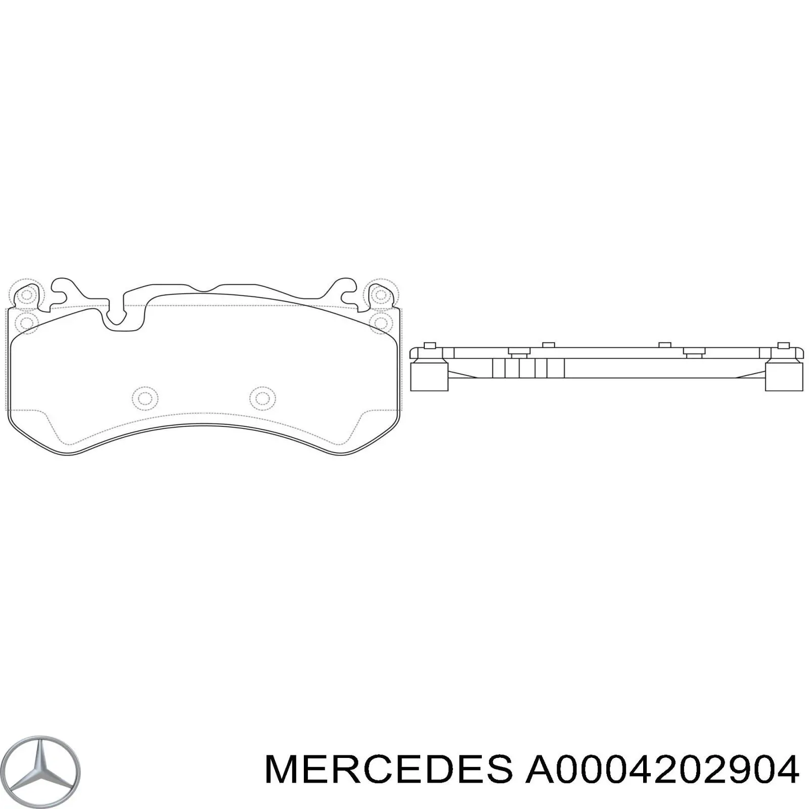 Compre A0004202904 Mercedes Sapatas do freio dianteiras de disco