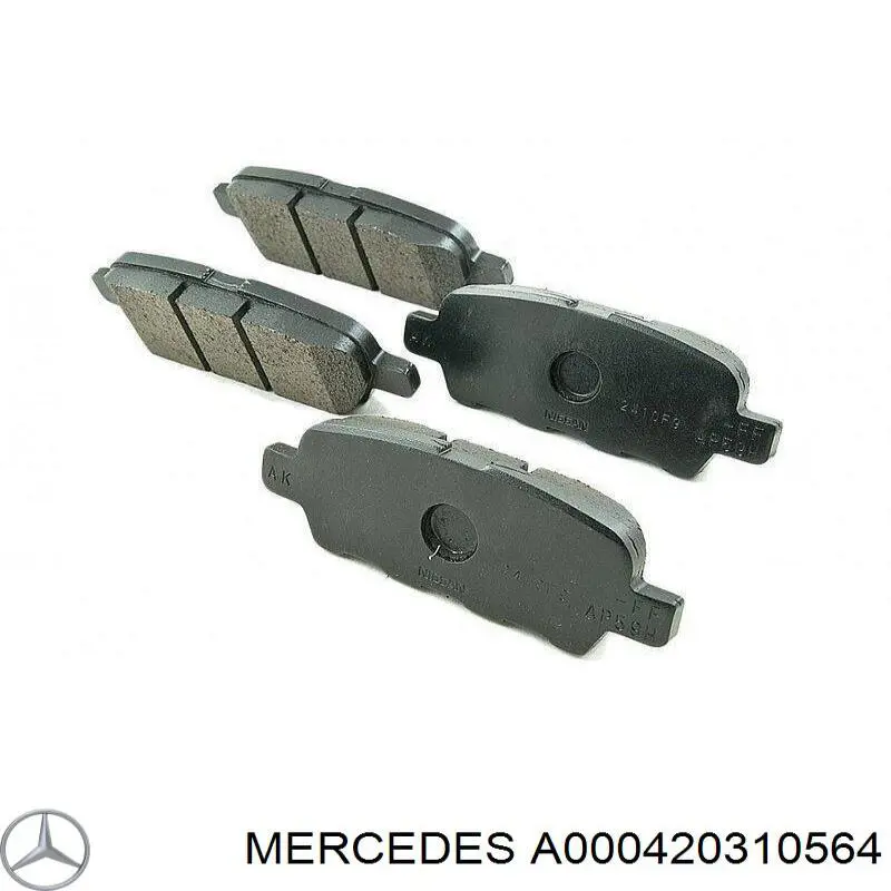 A000420310564 Mercedes Sapatas do freio traseiras de disco