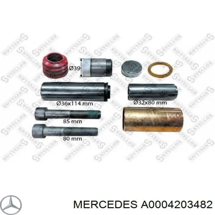 Kit de reparação de suporte do freio dianteiro A0004203482 Mercedes