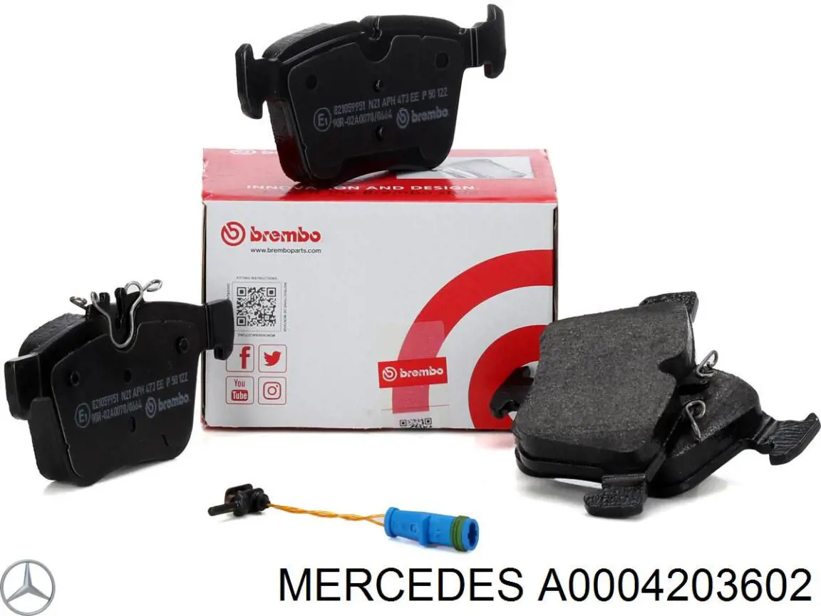 Compre A0004203602 Mercedes Sapatas do freio traseiras de disco