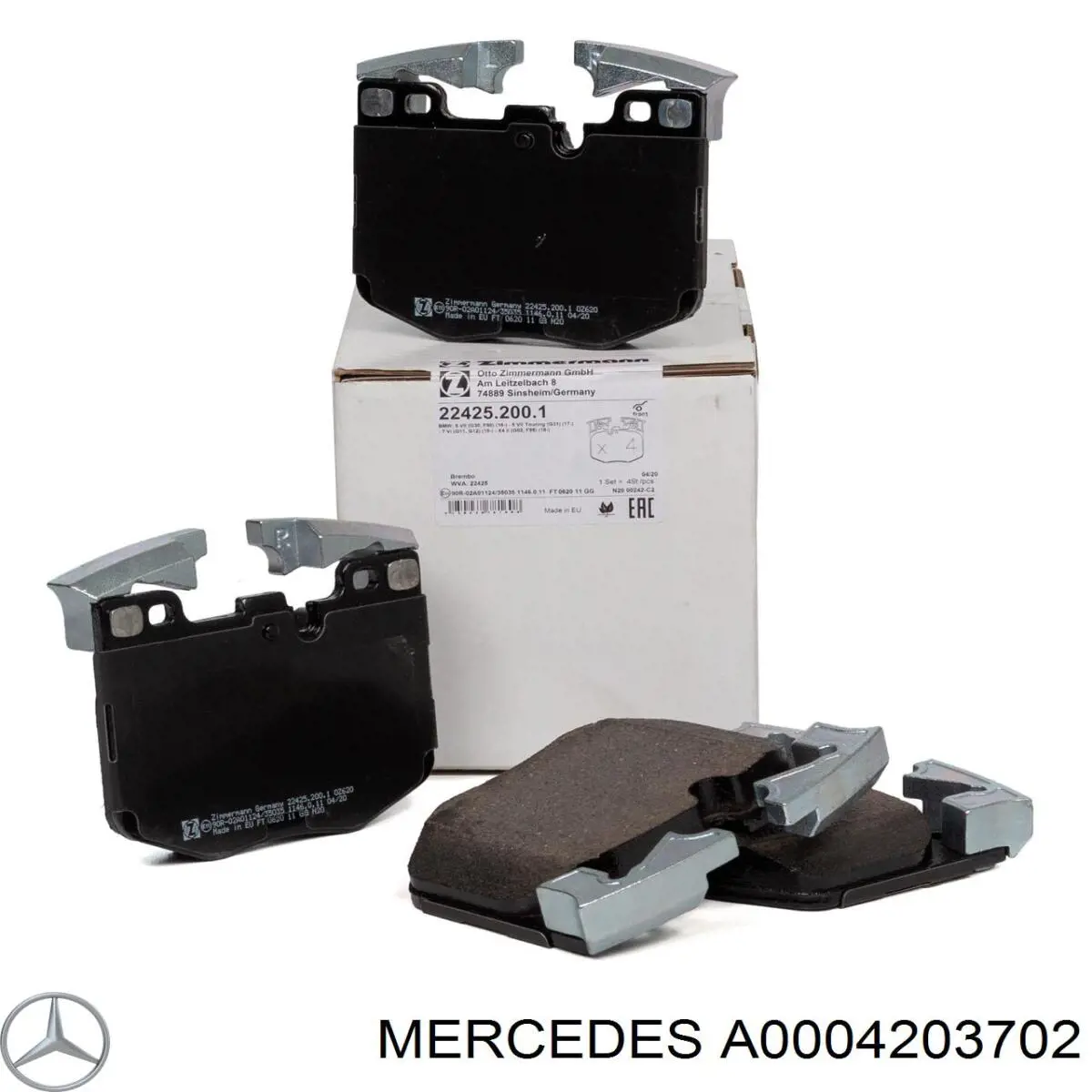 A0004203702 Mercedes Sapatas do freio dianteiras de disco