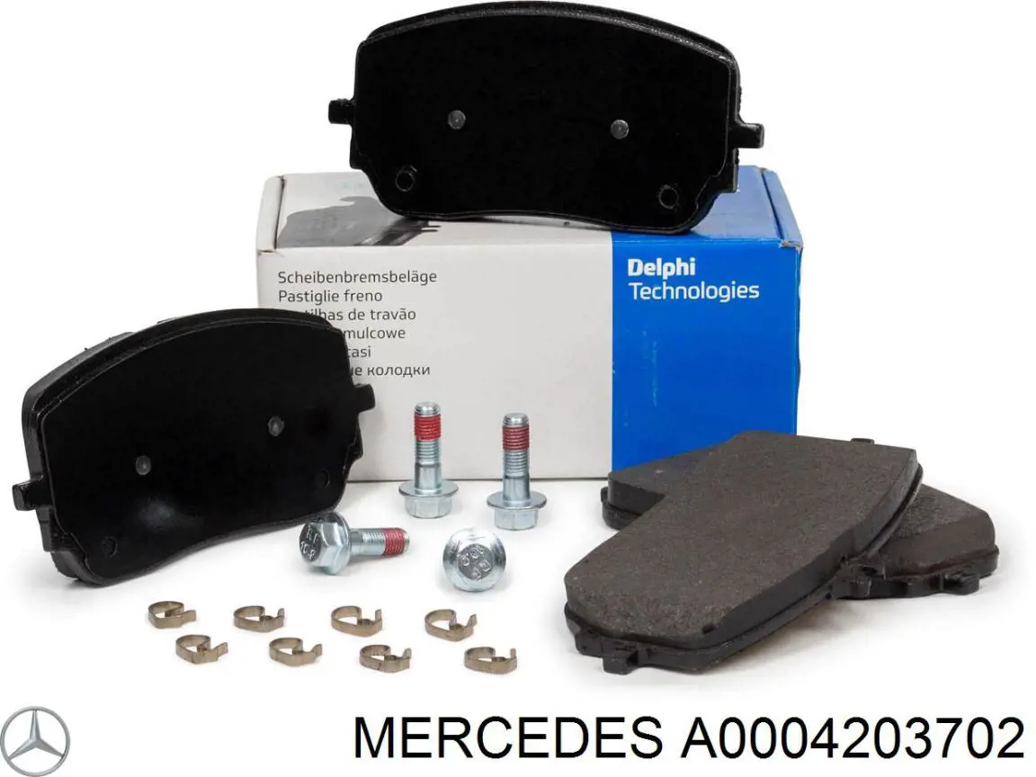 Compre A0004203702 Mercedes Sapatas do freio dianteiras de disco