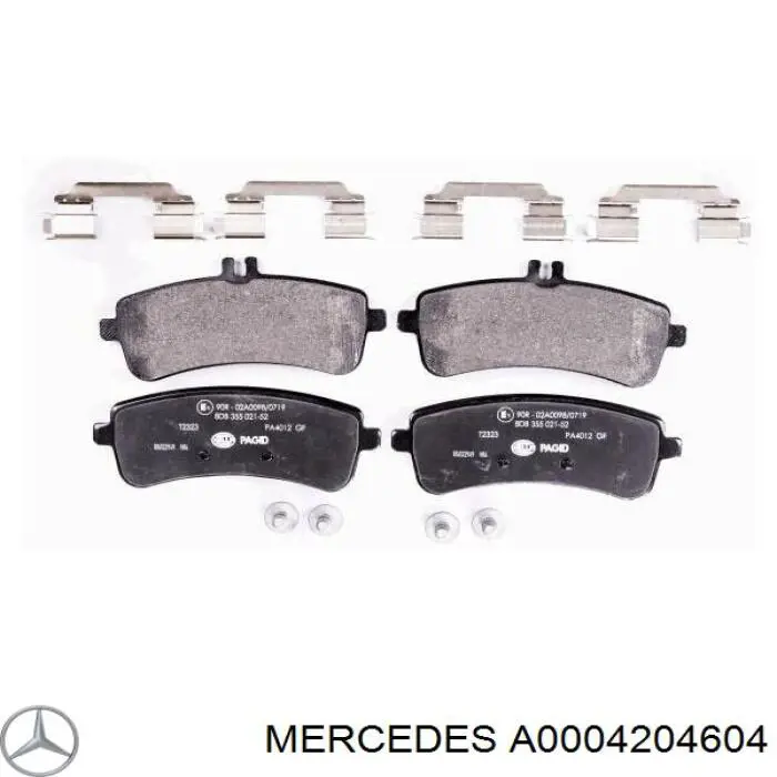 A0004204604 Mercedes Sapatas do freio traseiras de disco