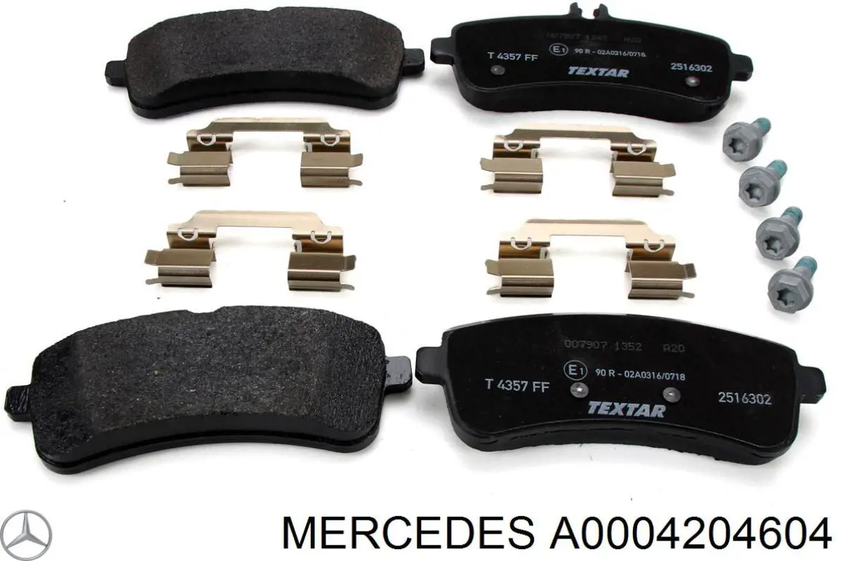 Sapatas do freio traseiras de disco Mercedes A0004204604 preço, a partir de 80,00 USD
