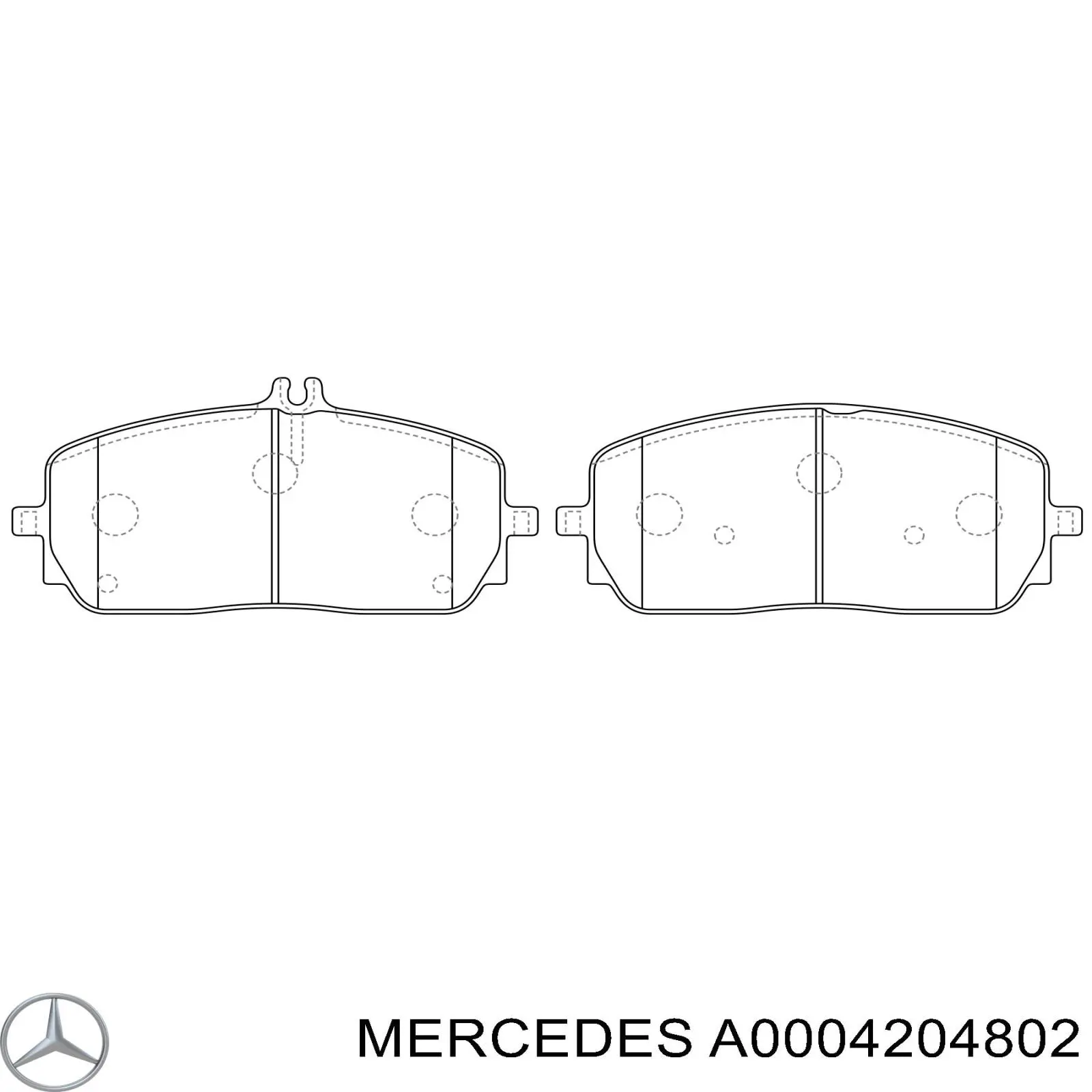A0004204802 Mercedes Sapatas do freio dianteiras de disco