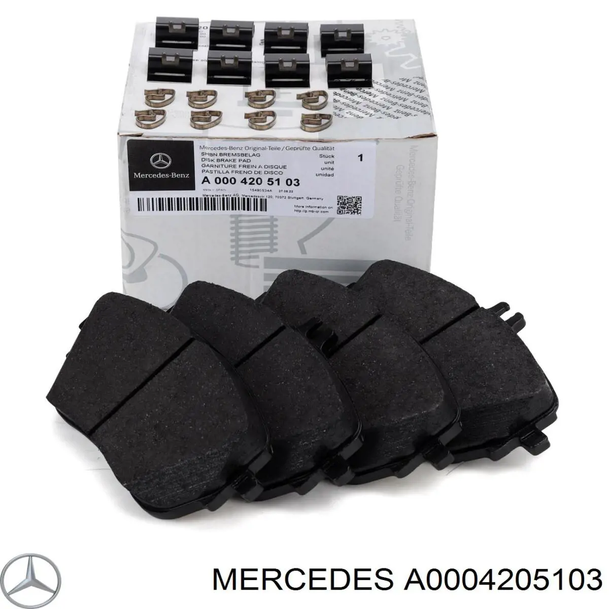 A0004205103 Mercedes Sapatas do freio dianteiras de disco