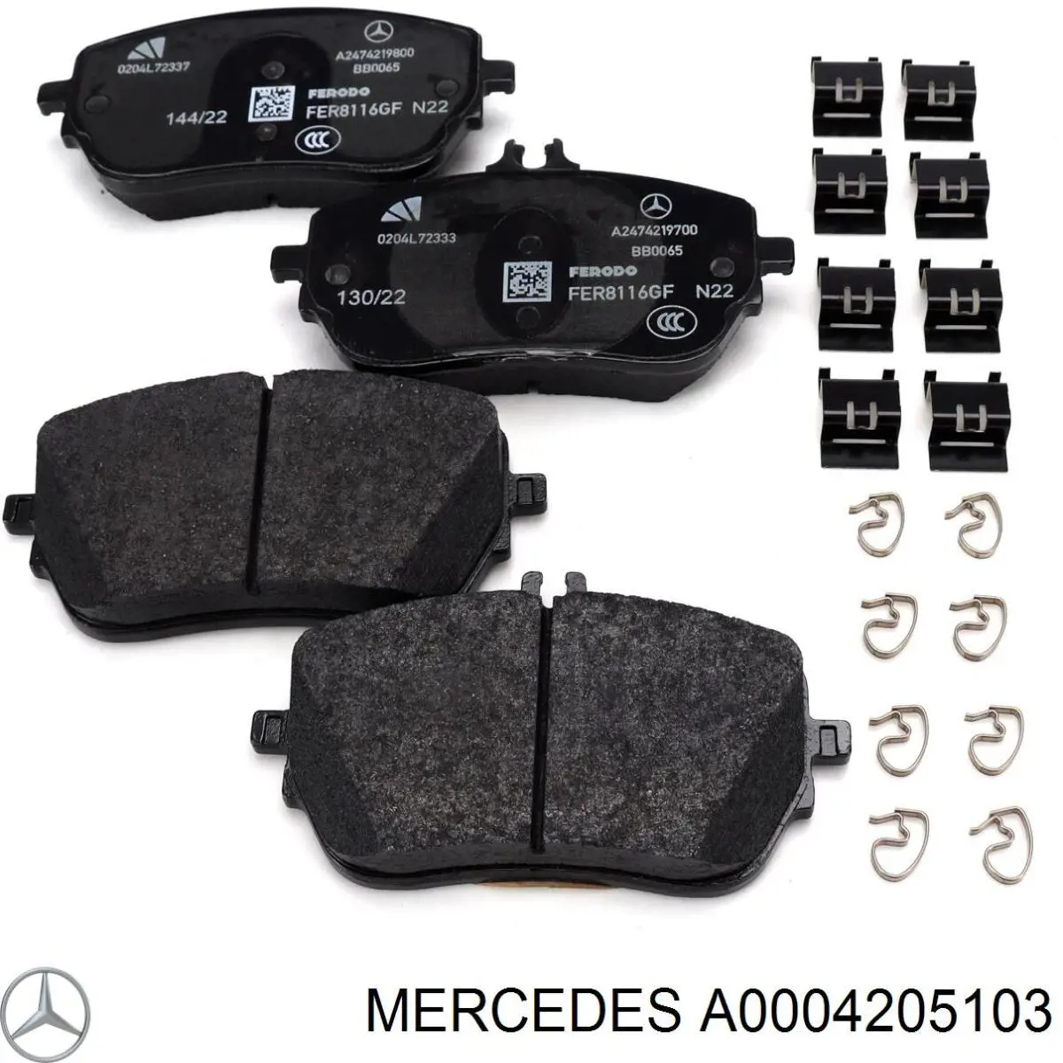 Sapatas do freio dianteiras de disco Mercedes A0004205103 preço, a partir de 37,71 USD