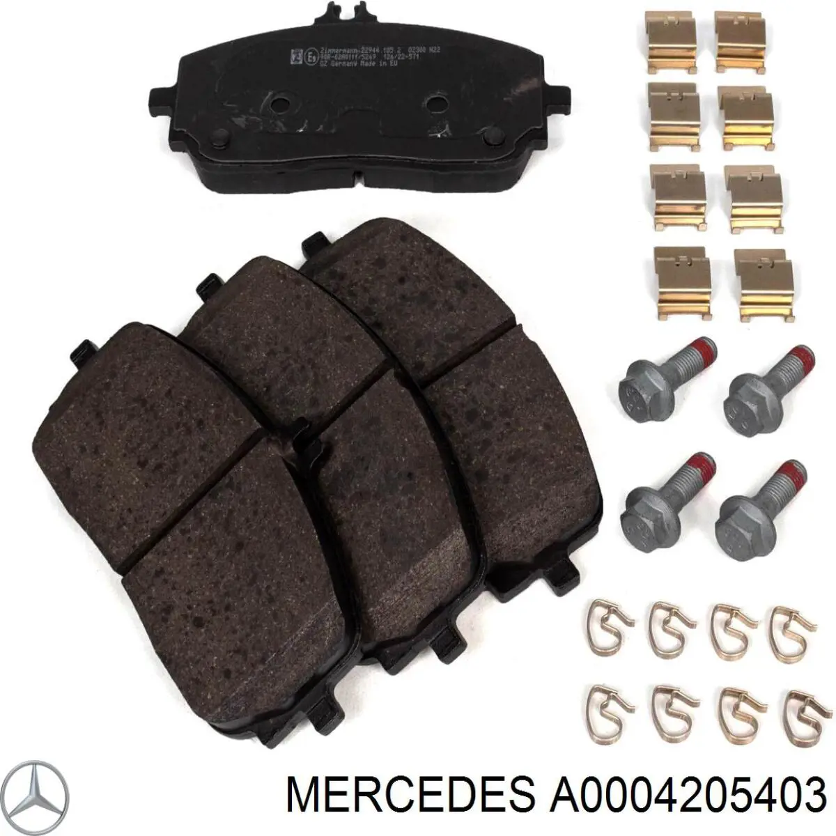 Sapatas do freio dianteiras de disco Mercedes A0004205403 preço, a partir de 130,61 USD